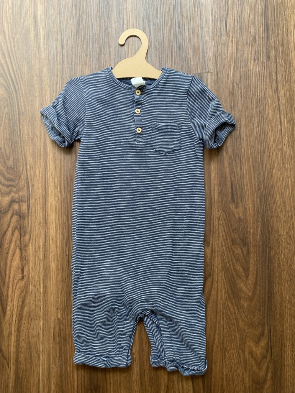 H&M | Navy and White Striped Romper